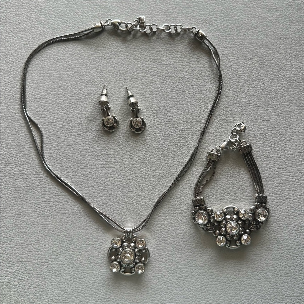 Brighton necklace, earrings, and bracelet
